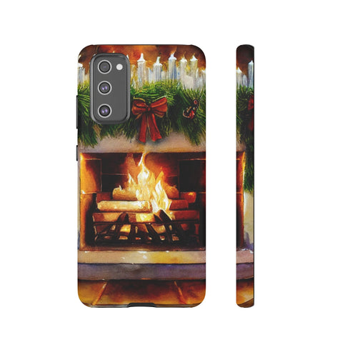 Candles on the Hearth Decorated for Christmas - Impact Resistant Phone Case Samsung Galaxy S20 FE Matte